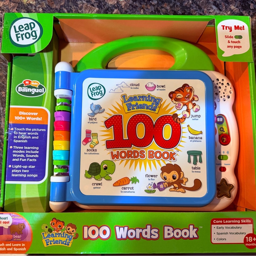 100 Words Book - Green and White
